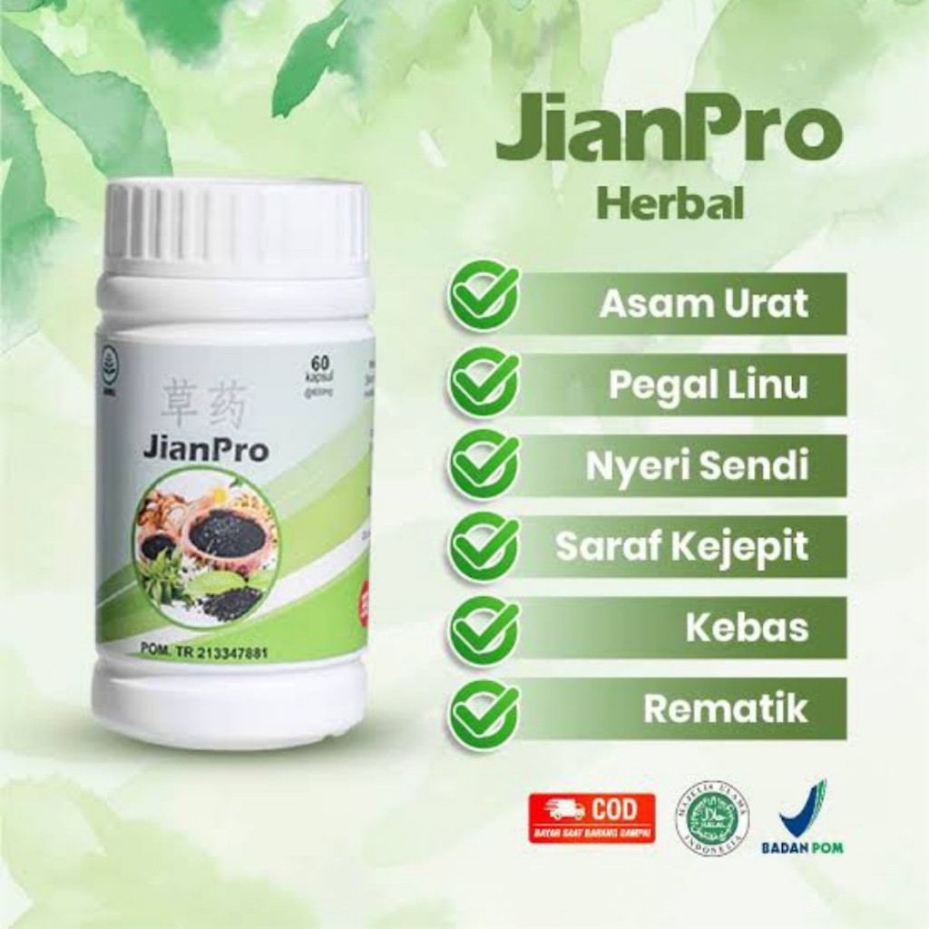 Jian Care Jianpro Obat Cina Herbal Membantu Meredakan Nyeri Sendi Tulang Rematik Asam Urat Herbal