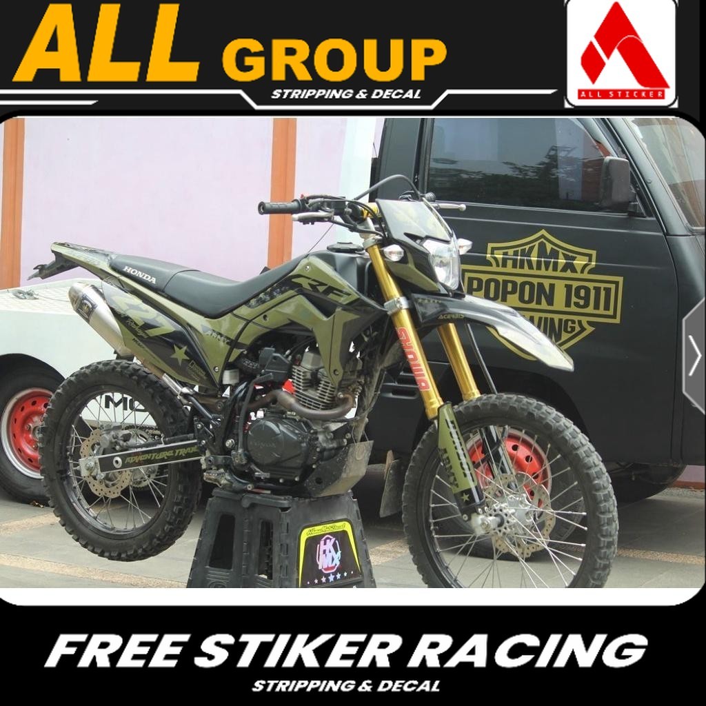 DECAL CRF150 L ARMY Maxdecal Kendaraan Motor Motorcycle