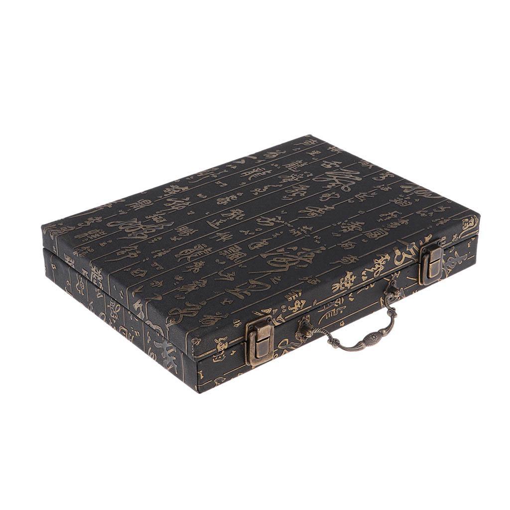 Highend Rosewood Chinese Chess Set Trational Xiangqi Classic Board Game with PU Wrapped Case for 2 P