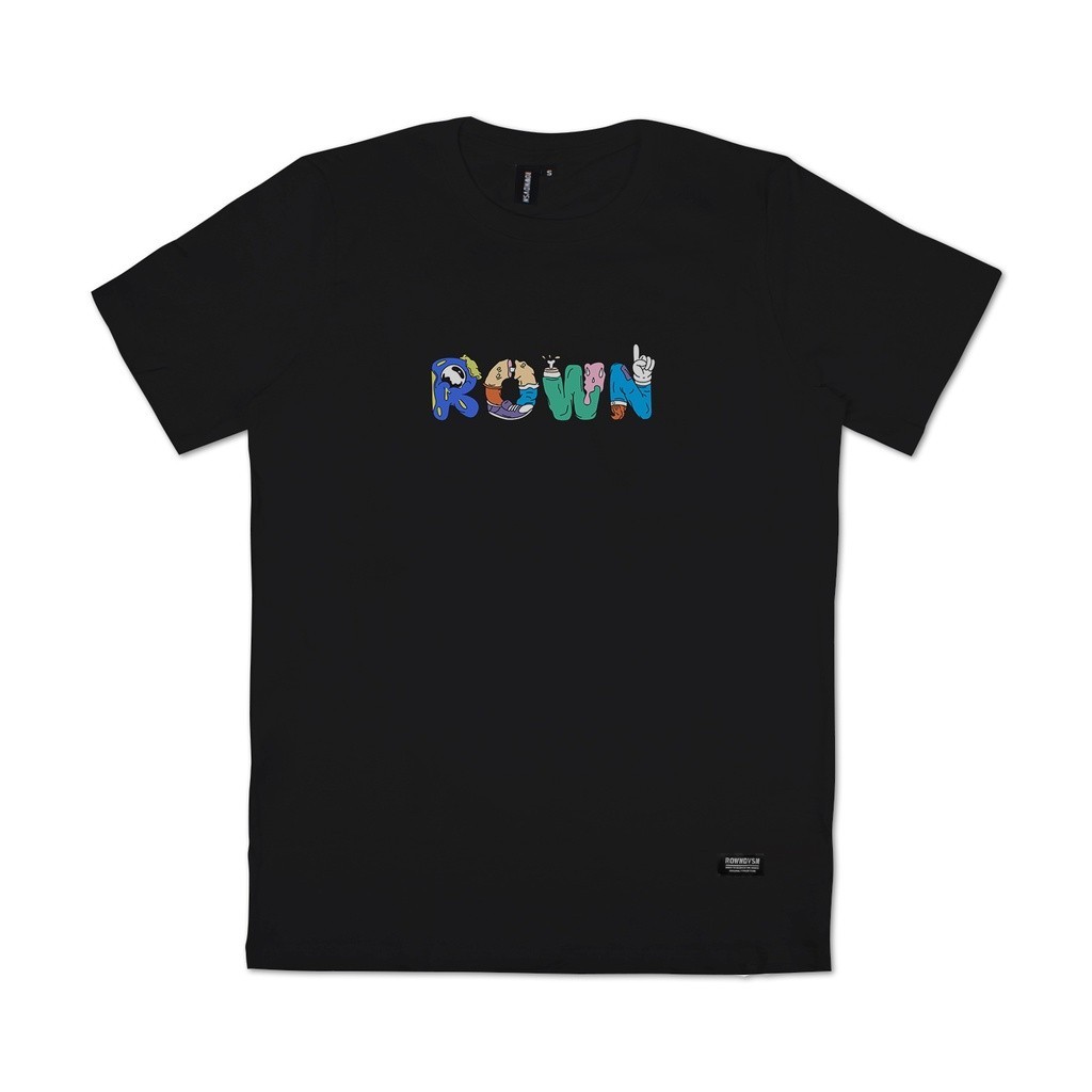 Rown Division Official T-shirt Black - Rowndvsn Kaos Alexi Hitam