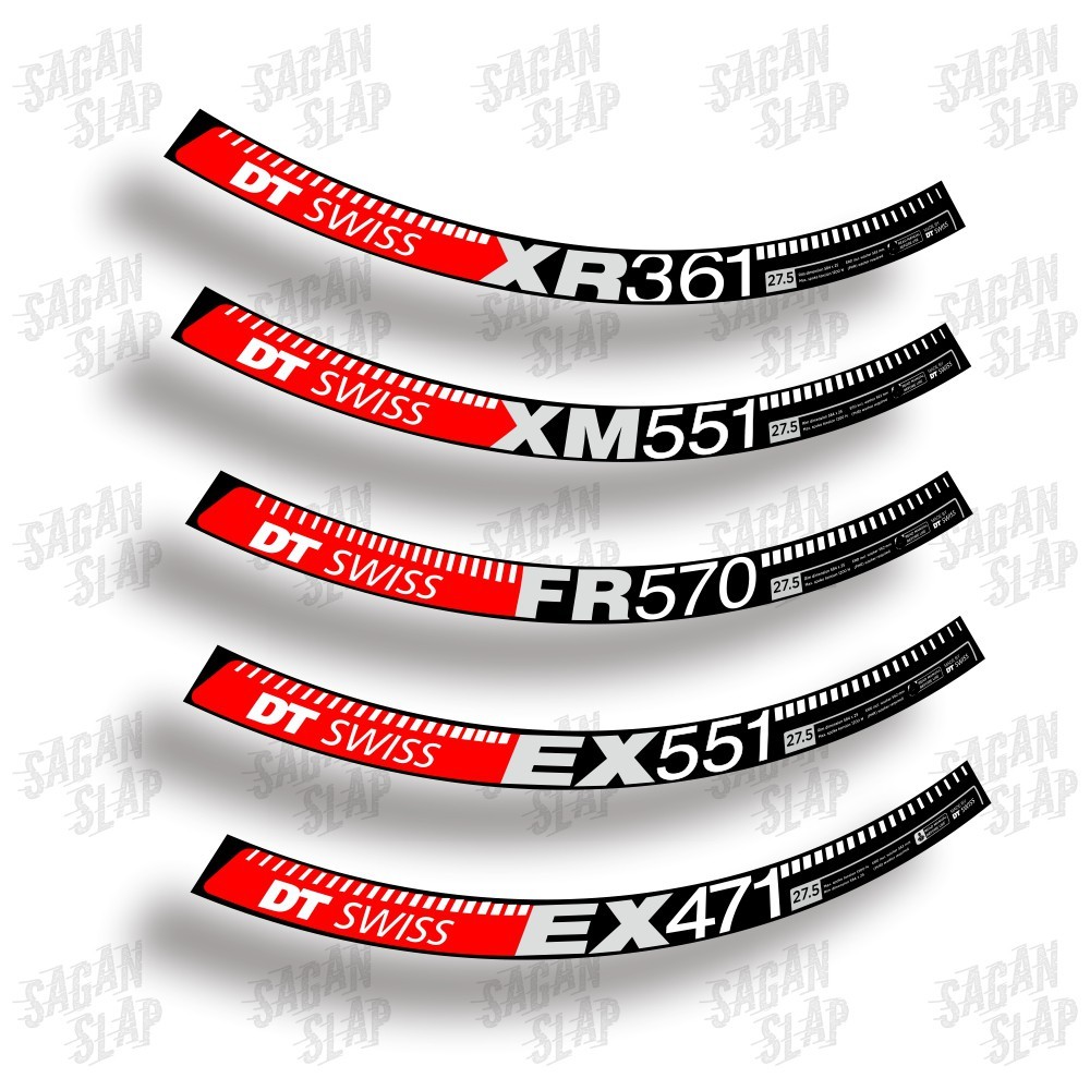 Decal Rim DT Swiss XR361 EX471 FR570 XM551 EX551 Stiker velg Sepeda MTB