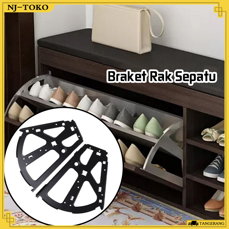 Braket Rak Sepatu Kualitas Tinggi Bracket Fitting Engsel Lemari Putar Untuk Rak Sepatu Kipas, Rak Se