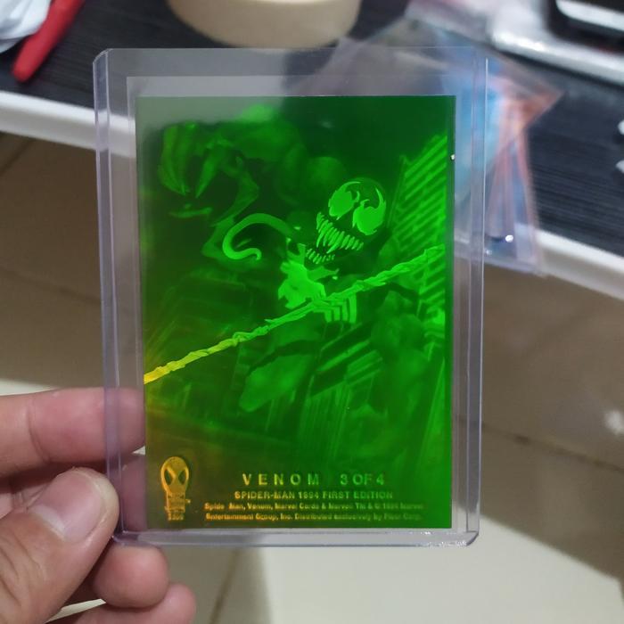 Kartu Hologram 3D Marvel 1994 Fleer Spider-man Spiderman | VENOM TaO 