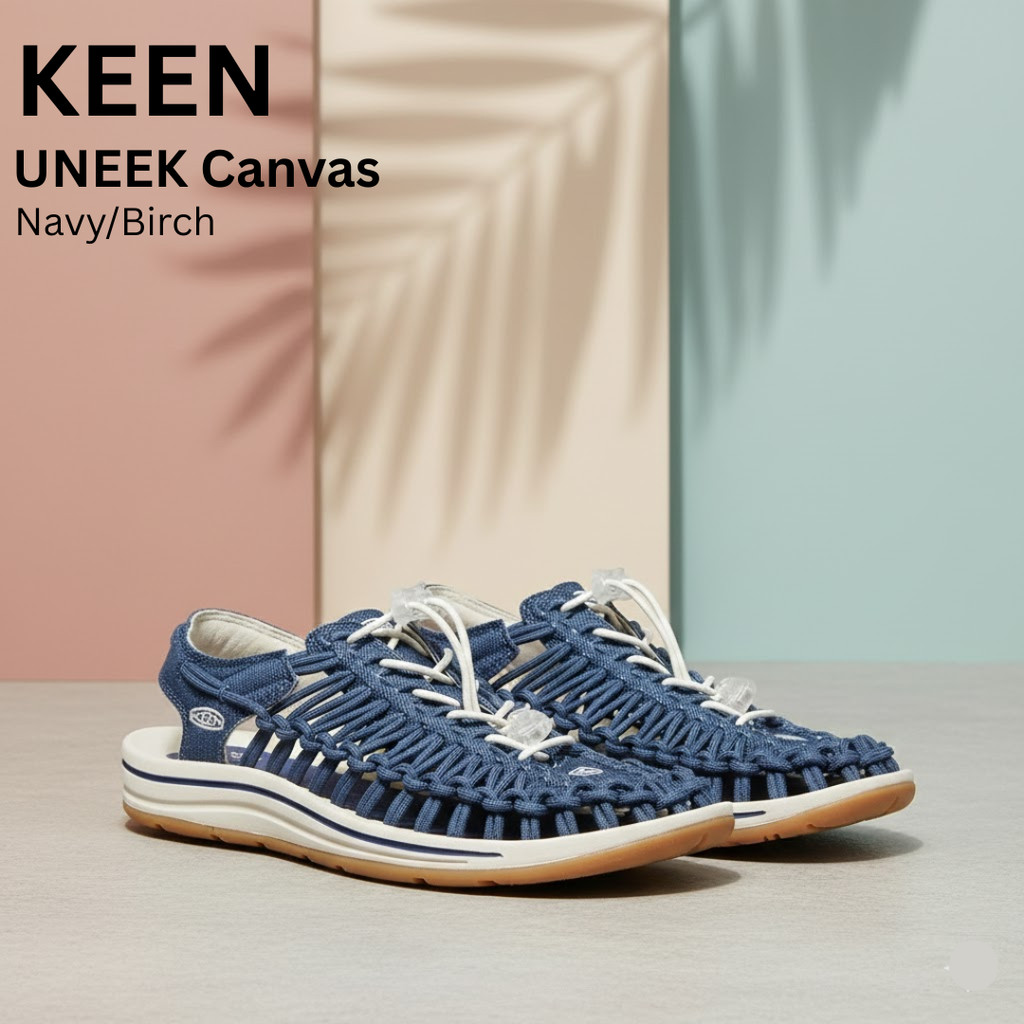 KEEN Sepatu Sandal Wanita KEEN UNEEK Canvas - Navy/Birch