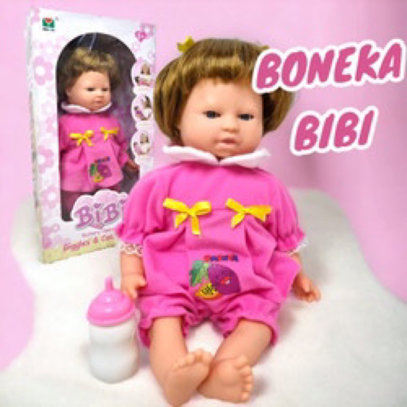(BISA COD) MAINAN ANAK BONEKA BAYI BIBI BEREKSPRESI / Boneka Baby Boneka Bayi BIBI / Boneka anak bib