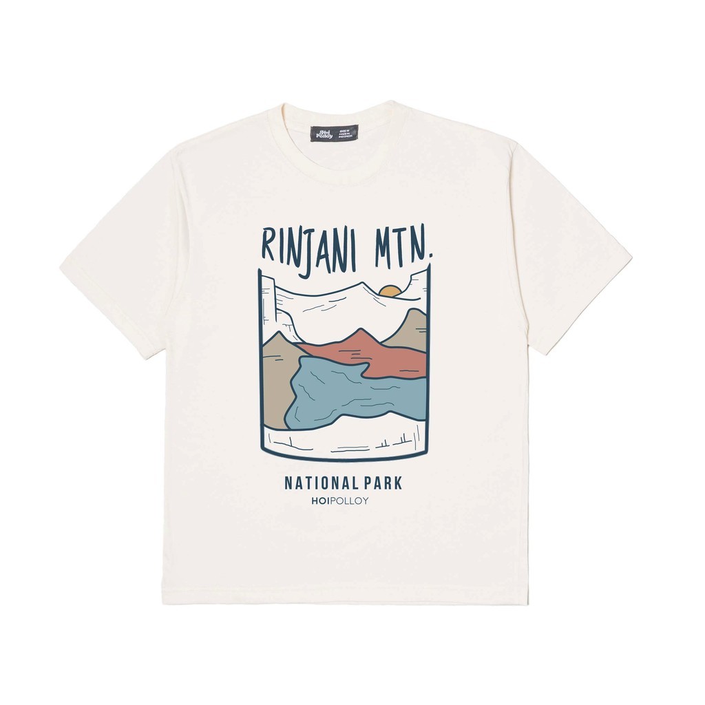 Hoi Polloy - T-Shirt Kaos Rinjani Mountain (Broken White)