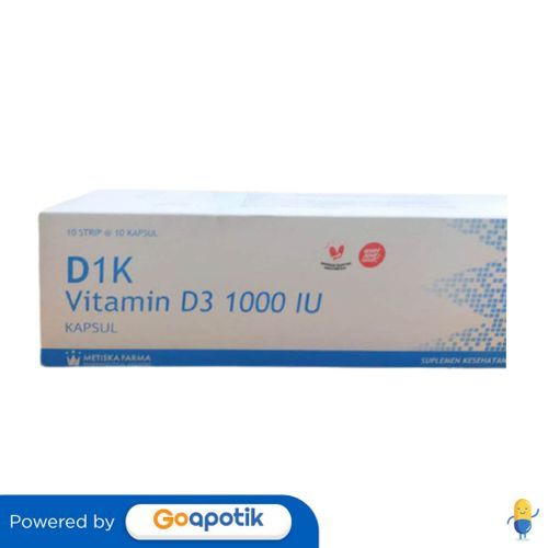 D1k Vitamin D3 1000 Iu Box 100 Kapsul