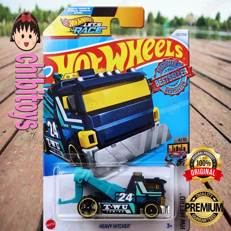 Hot Wheels Heavy Hitcher Kuning Abu Diecast Truck Towing