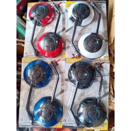 Kaca Spion motor model scoopy gagang standar spion bulat honda Yamaha - Yamaha hitam