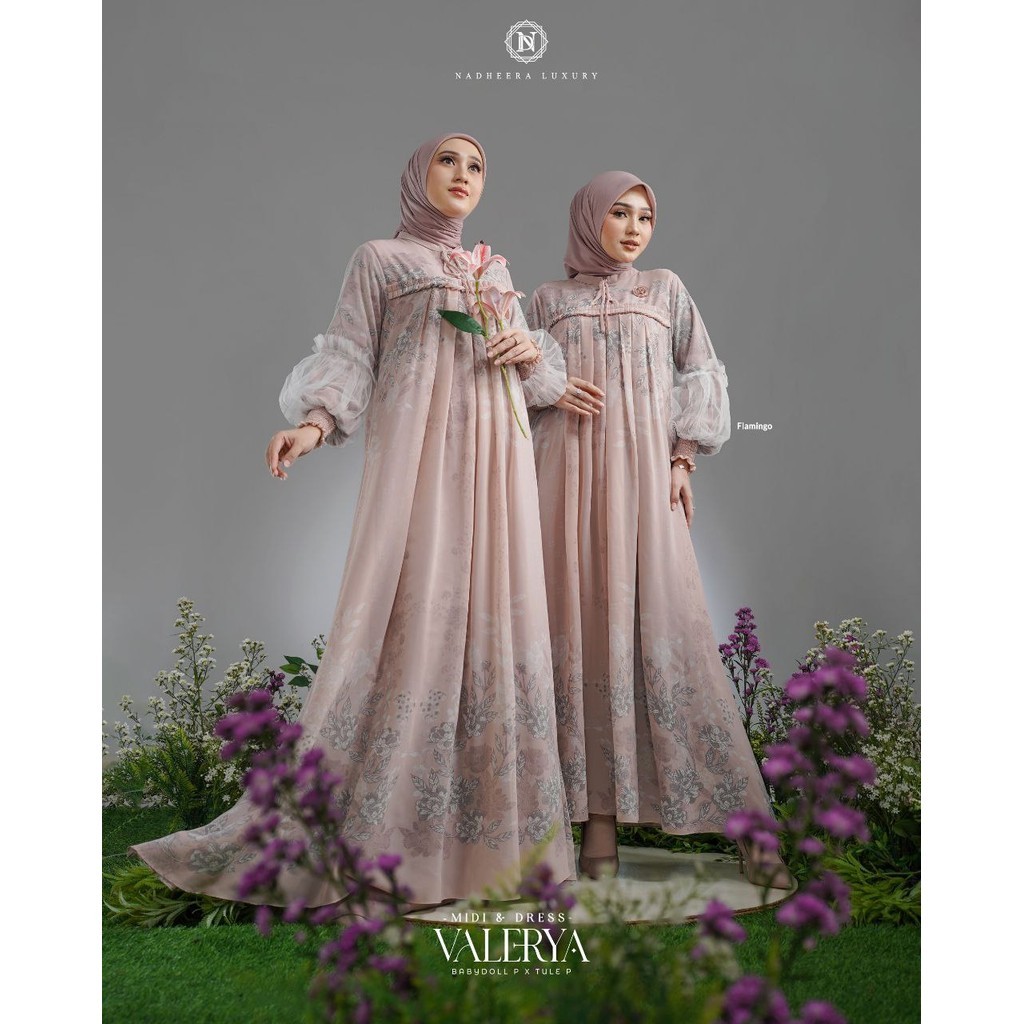 [NEW/COD] Nadheera Luxury Valerya Gamis Rayon Premium Mix Tile Sale Promo 2025