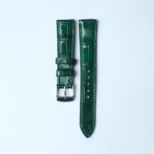 SS Strap Leather Watch Strap Crocodile Leather Green Belly 18mm 20mm 22mm