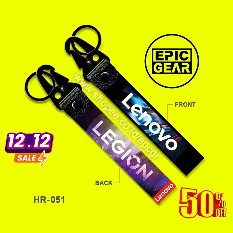 HIGH QUALITY GANTUNGAN KUNCI LOGO LENOVO LEGION PREMIUM KEYCHAIN TAGS SEPEDA MOTOR MOBIL LUGGAGE TAS