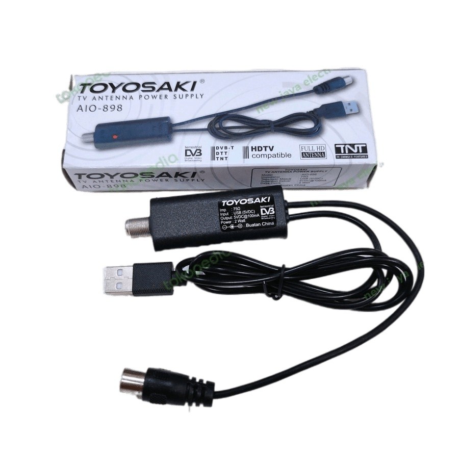 ADAPTOR POWER SUPPLY ANTENA TV TOYOSAKI AIO-898 USB BOOSTER ANTENA TV