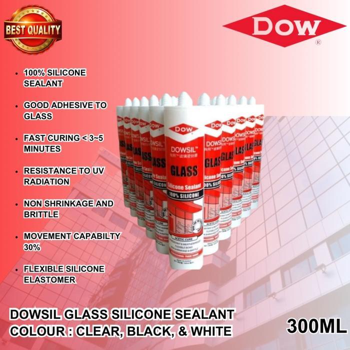 Lem Silikon Dowsil Glass Sealant/Dowsil Glass/DowSil:Clear/Black/White - CLEAR