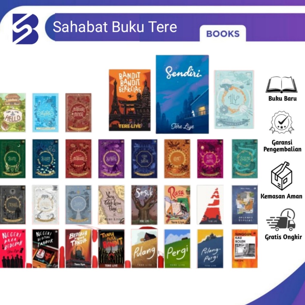 Buku Novel Tere Liye Paket Bumi ILY Aldebaran Tanah Para Bandit Bandit Berkelas Hello Bulan Matahari