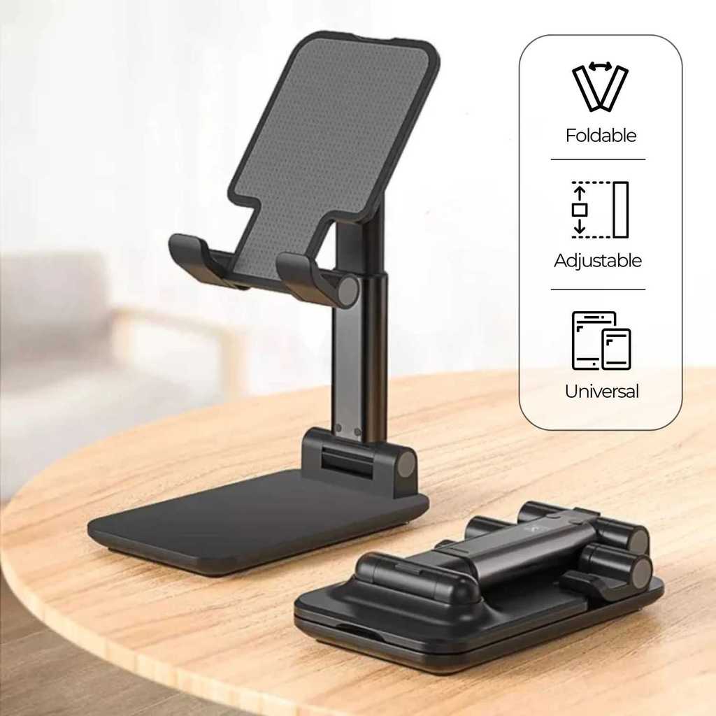 COD Stand Phone Holder Dudukan Tempat HP Smartphone Di Meja Lantai Model Lipat Fleksibel Adjustable 