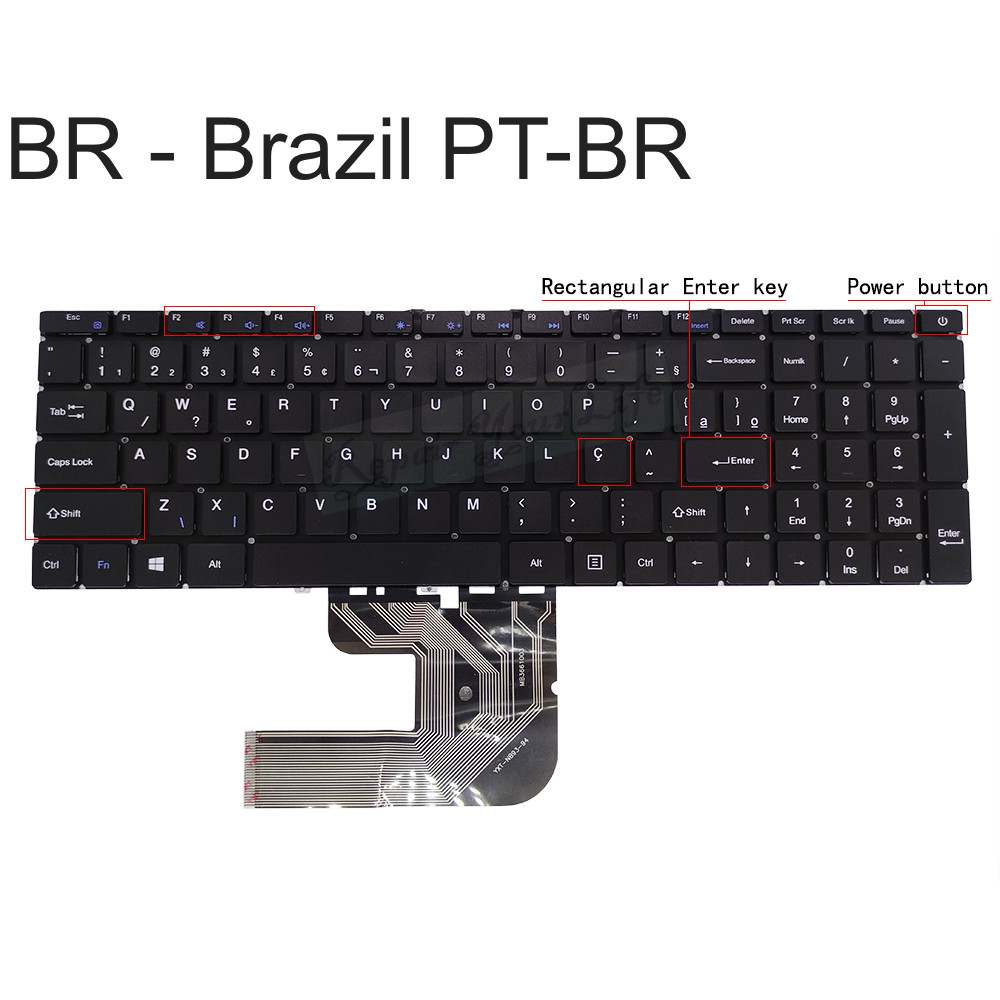 US Fren AZERTY Brazil Keyboard For Teclast F15S BMAX x15 Notebook Keyboards United States USA Englis