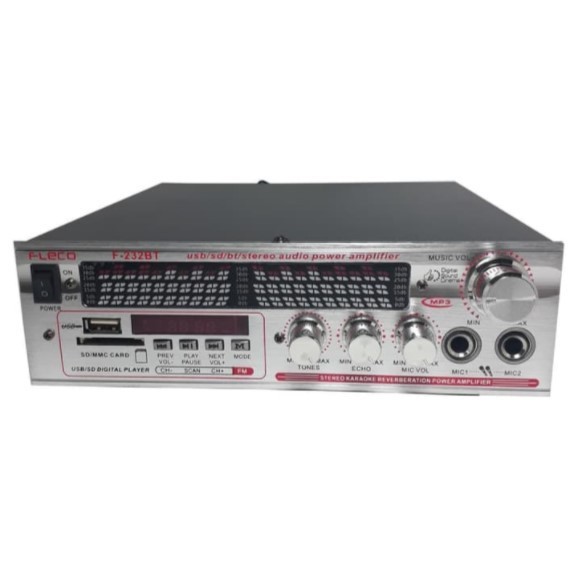 BARU Power Amplifier Wireless Fleco F-232BT Ampli Blueooth AC DC Radio