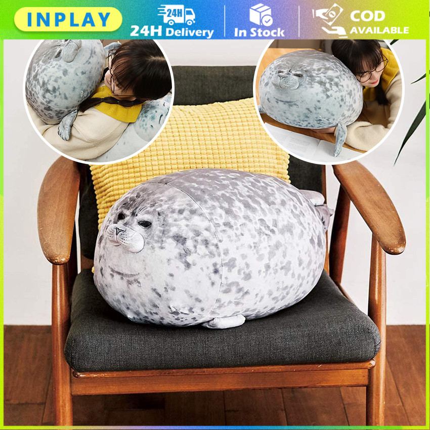 20/40/60Cm Mainan Boneka Anjing Laut Plush / Stuffed Chubby Blob Besar / Boneka Hewan Lucu Gemuk Lem