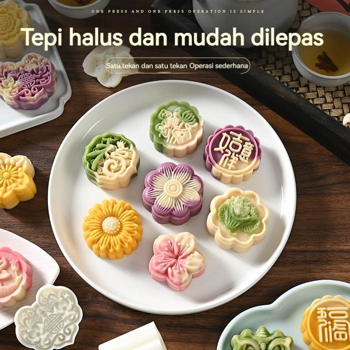 promo  -Ready KitchenwareCetakan Kue Bulan 50gr untuk Kue Pai dan Pastry Tahan Lama Anti Lengket cet
