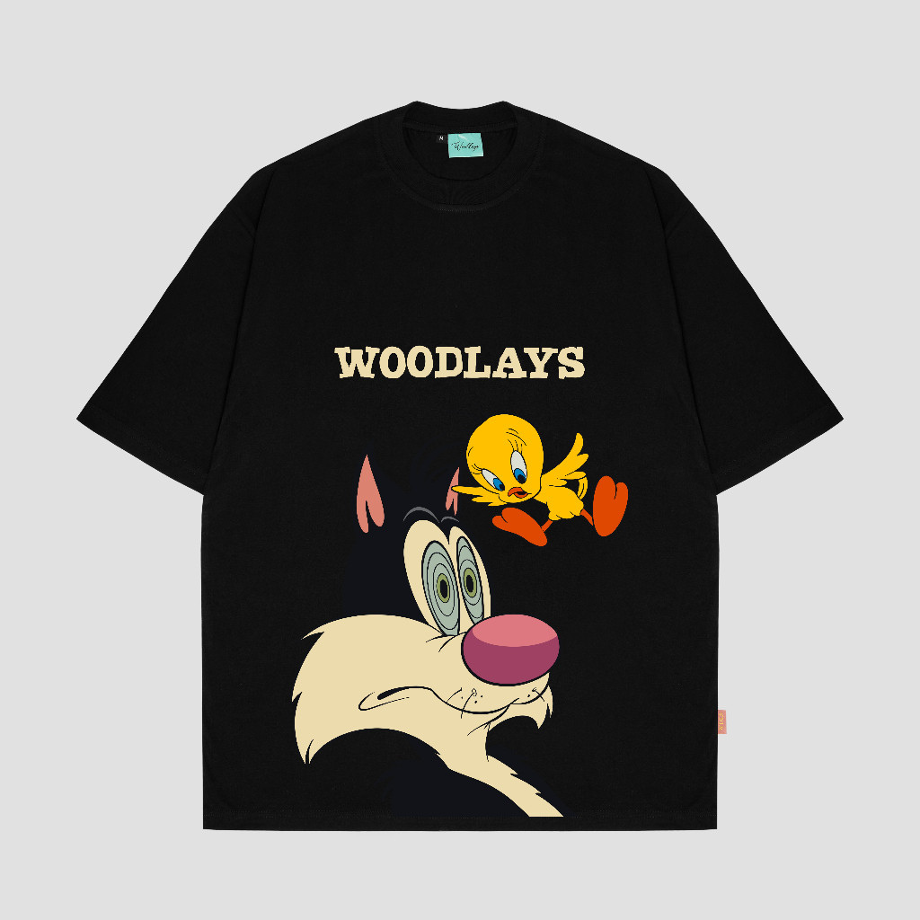 Woodlays Tshirt Looney Black Oversized
