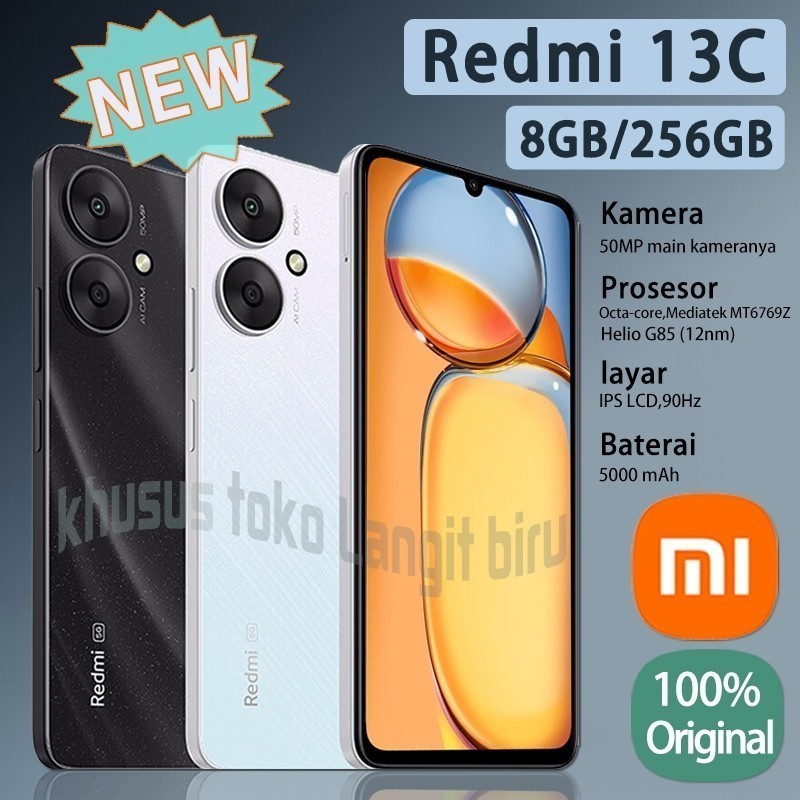 Hp Xiaomi Redmi 13C Ram 8/256GB NFC Baru Asli Tersegel Garansi Resmi Indonesia  Handphone 6.74 inc