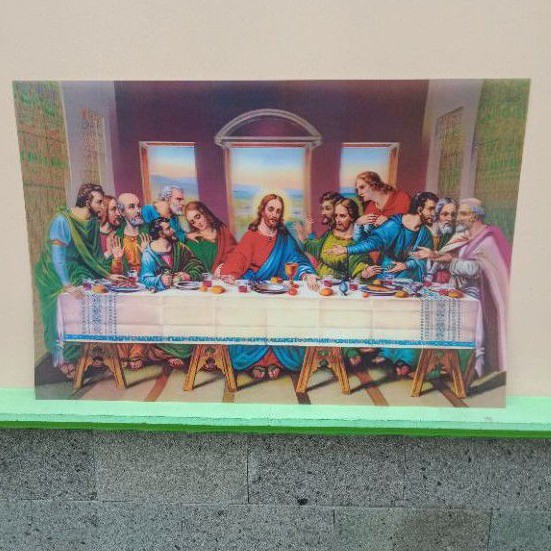 TergacorLukisan 3 dimensi perjamuan kudus ukuran 40x60cmTerbaik