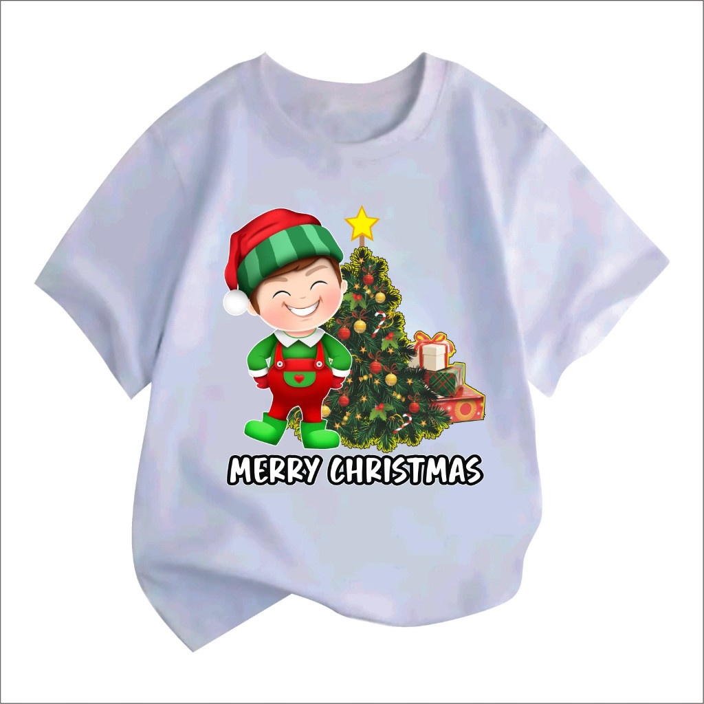 Kaos Natal 2025 Kaos Natal Keluarga Kaos Natal Wanita Pria Rohani Ungu Lilac Hijau Kaos Natal 2025