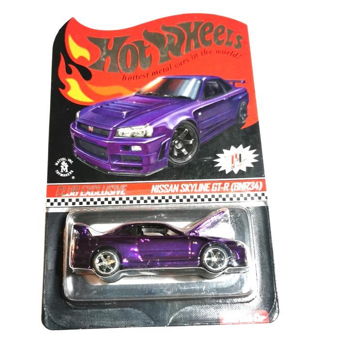 Hot Wheels RLC Nissan Skyline GT-R R34 BNR34 ungu