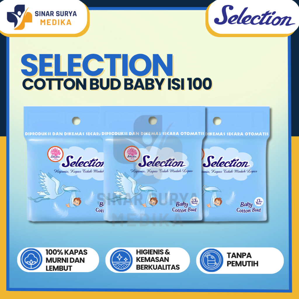 SELECTION - Cotton Bud BABY Selection isi 100 pcs / Cotton Bud