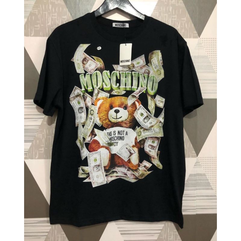 KAOS MOSCHINO T SHIRT PREMIUM MIRROR 1:1 LIKE ORIGINAL 1:1 UNISEX