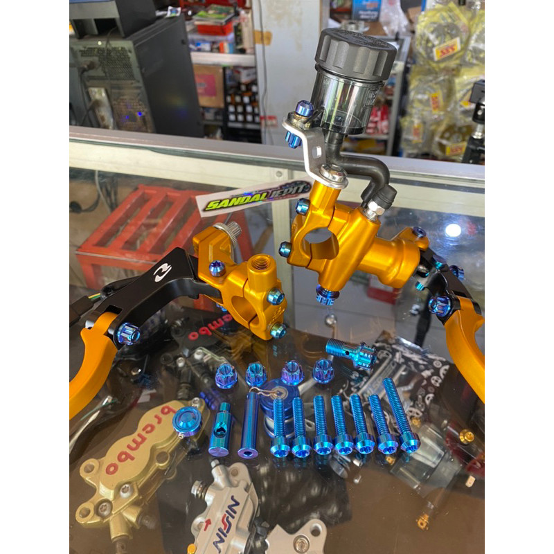 BAUT TITANIUM MASTER REM RCB S1 BAUT TITANIUM UNTUK MASTER REM RCB S1 RADIAL 14MM BAUT TUTANIUM HAND