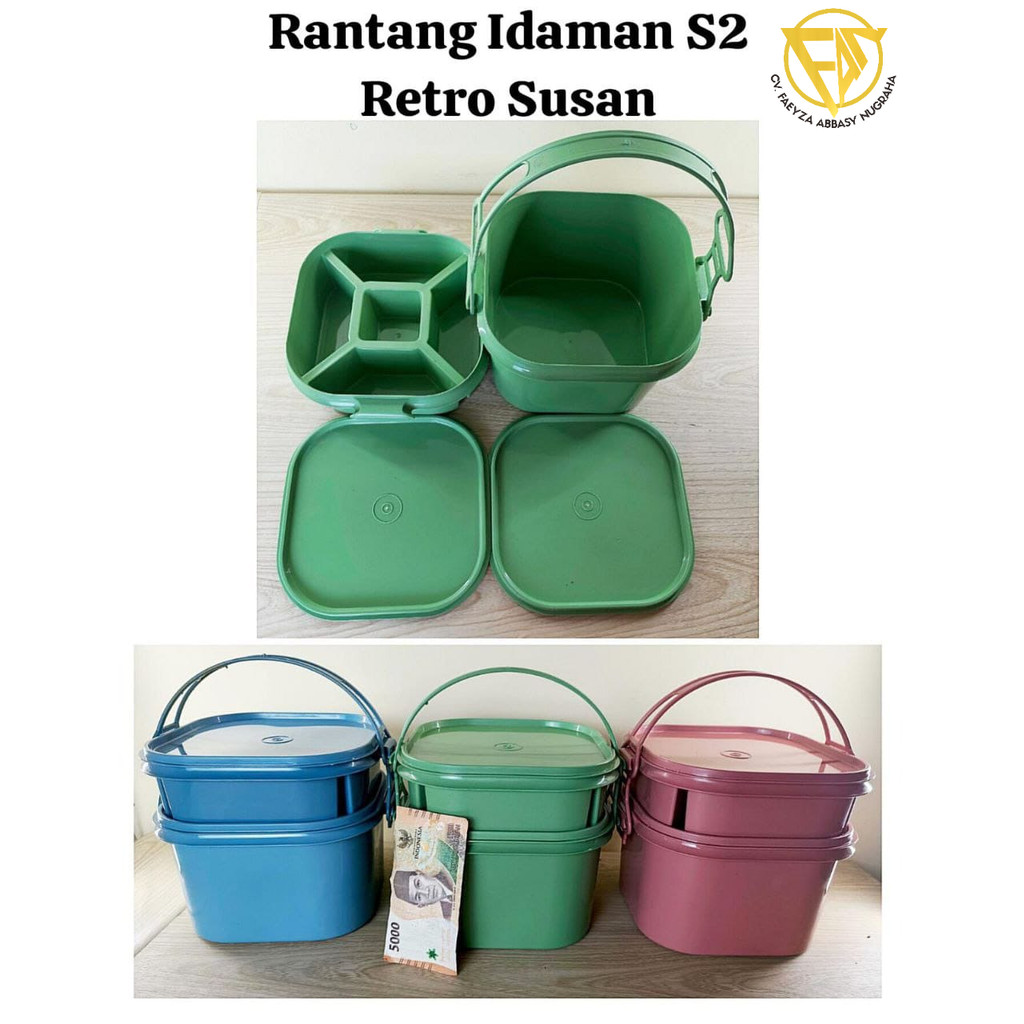RANTANG IDAMAN 2SUSUN RETRO / RANTANG HAJATAN / RANTANG BERKAT / RANTANG PLASTIK