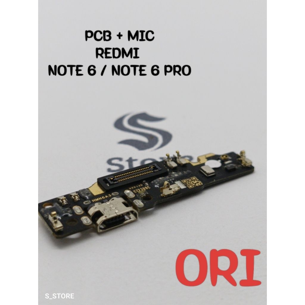 Connector Charger Xiaomi Redmi Note 6 / Note 6Pro Ori Papan Konektor Cas Pcb Board Flexible Cas Xiao