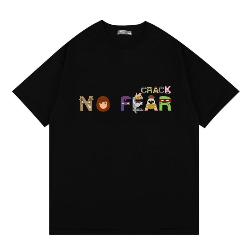 T-Shirt | Black | Oversize | No Fear | Crackedattic