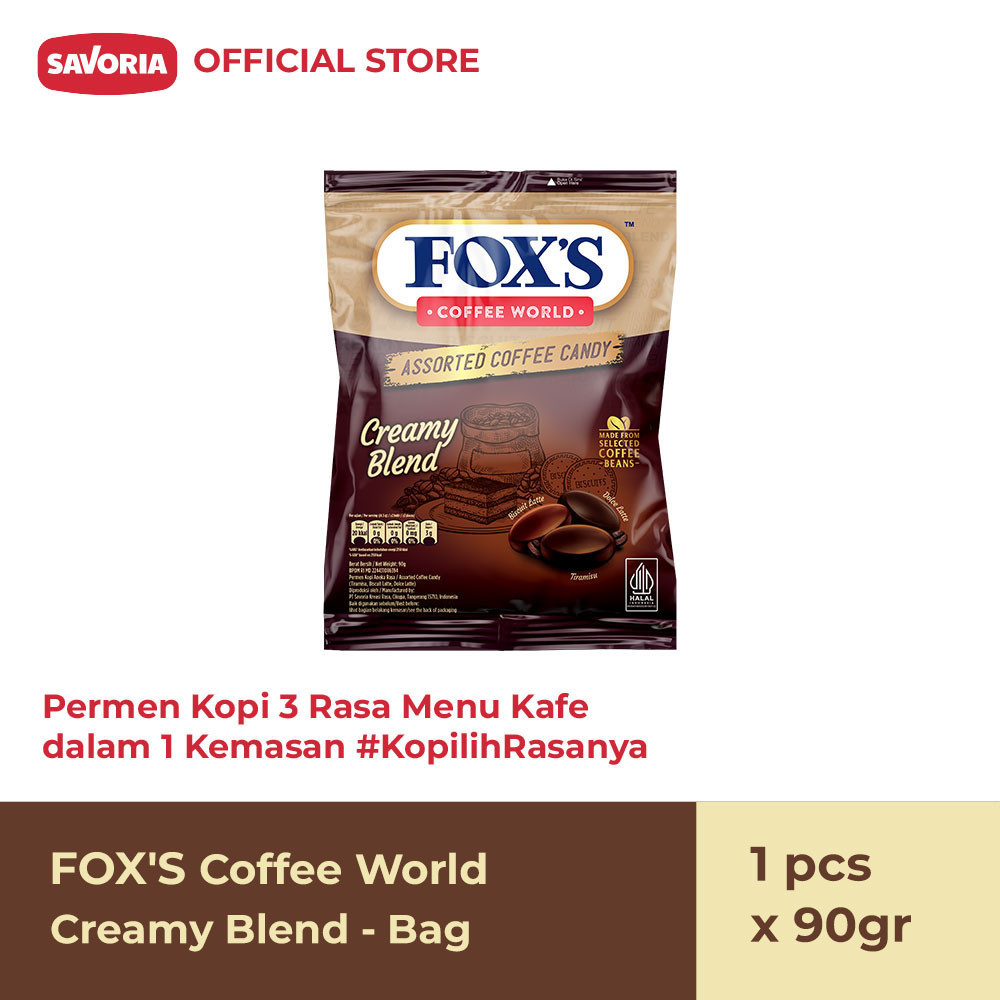 FOX'S Coffee World Creamy Blend Bag - Permen Kopi 90g