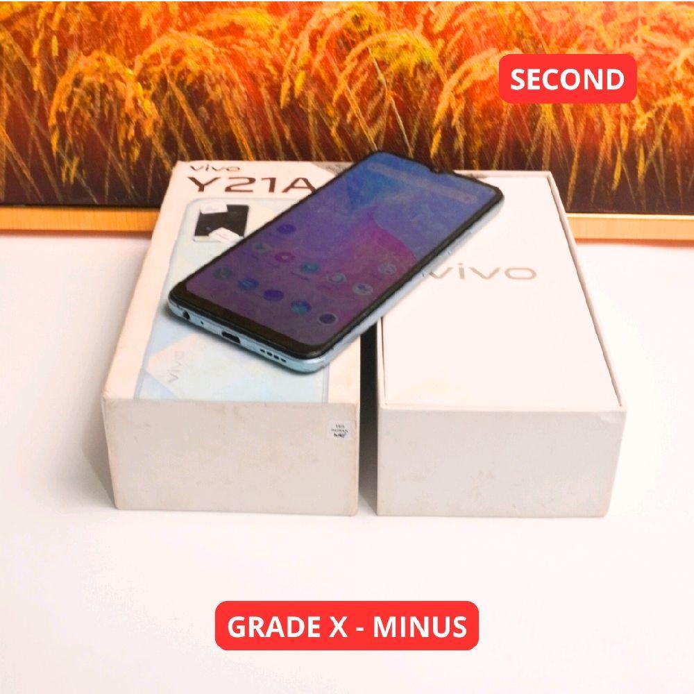 VIVO Y21A 4/64 GB GRADE X - MINUS HP SECOND ORIGINAL SINAR MUTIARA CELL (77636)
