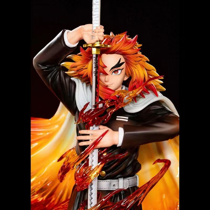 30cm Demon Slayer Rengoku Kyoujurou Anime Figure Rengoku Kyoujurou Figurine Pvc Model Statue Collect