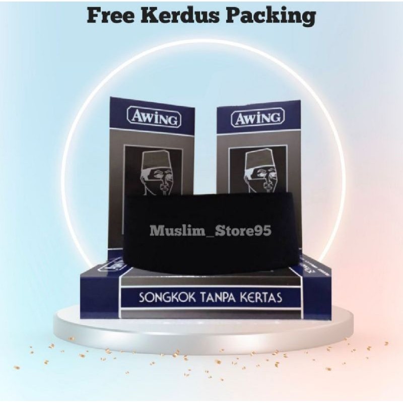 Songkok Awing AC Tinggi 8,9,10,11,12 Original Produk | Kopyah Awing | Peci Awing | Songkok Awing