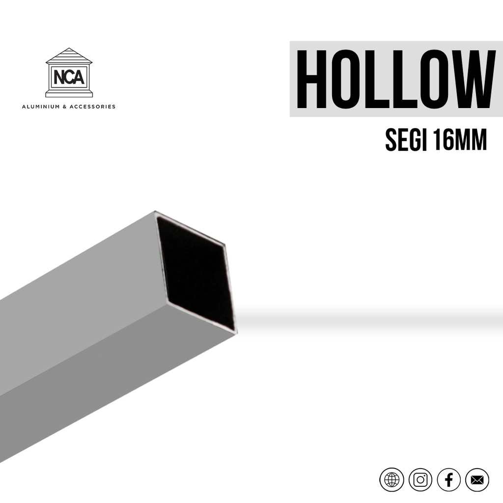HOLLOW 16MM ALUMINIUM HOLLOW KOTAK