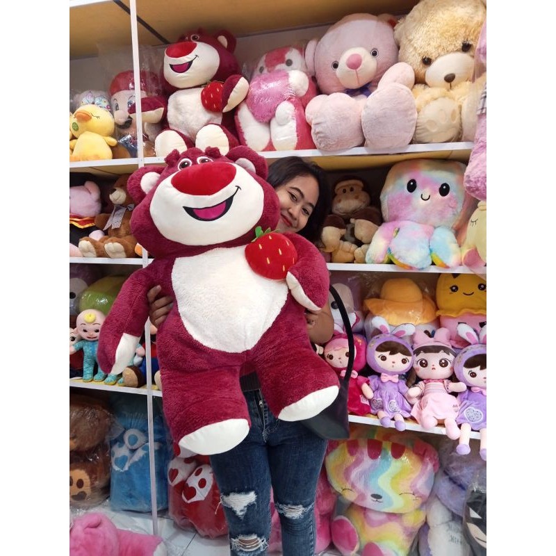 BONEKA LOTSO STRAWBERRY JUMBO PREMIUM BONEKA BEAR LOTSO JUMBO IMPORT