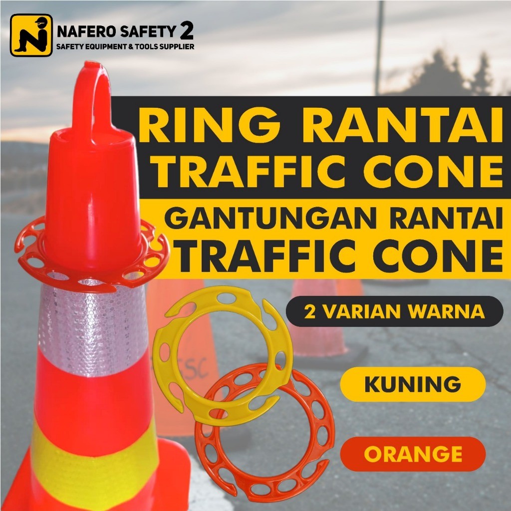 RING GANTUNGAN RANTAI PLASTIK TRAFFICCONE BULAT