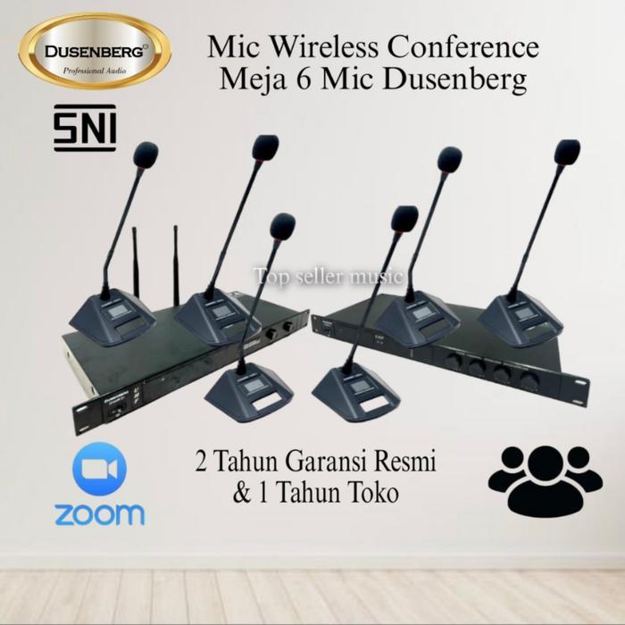 Mic Wireless Conference Dusenberg 6 Mic Meja Original Wireless Confen