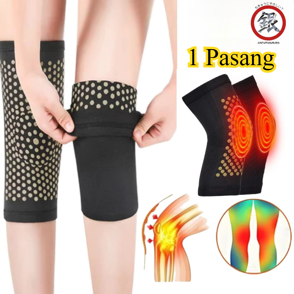 1Pasang /Korset Pemanas /Deker Terapi Pelindung Lutut Knee Pad/ Lutut Korset Pemanas Lutut Tourmalin