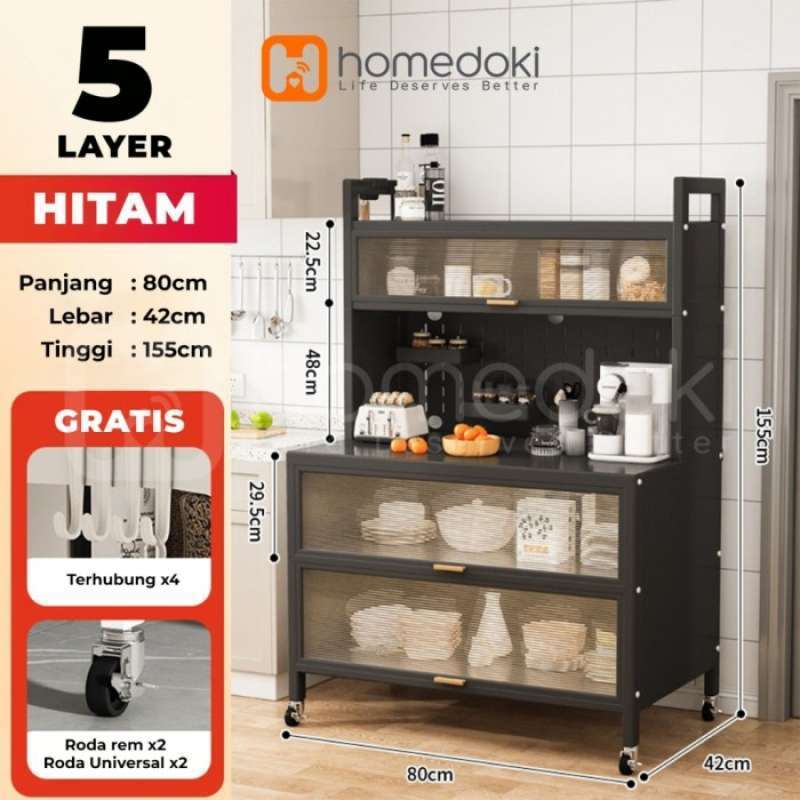 Homedoki Rak dapur / rak lemari dapur / Rak oven microwave / lemari