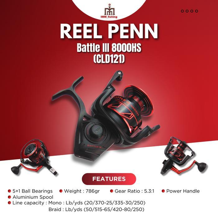Reel Penn Battle III 4000HS - BTLIII 8000 HS by Paulafishing