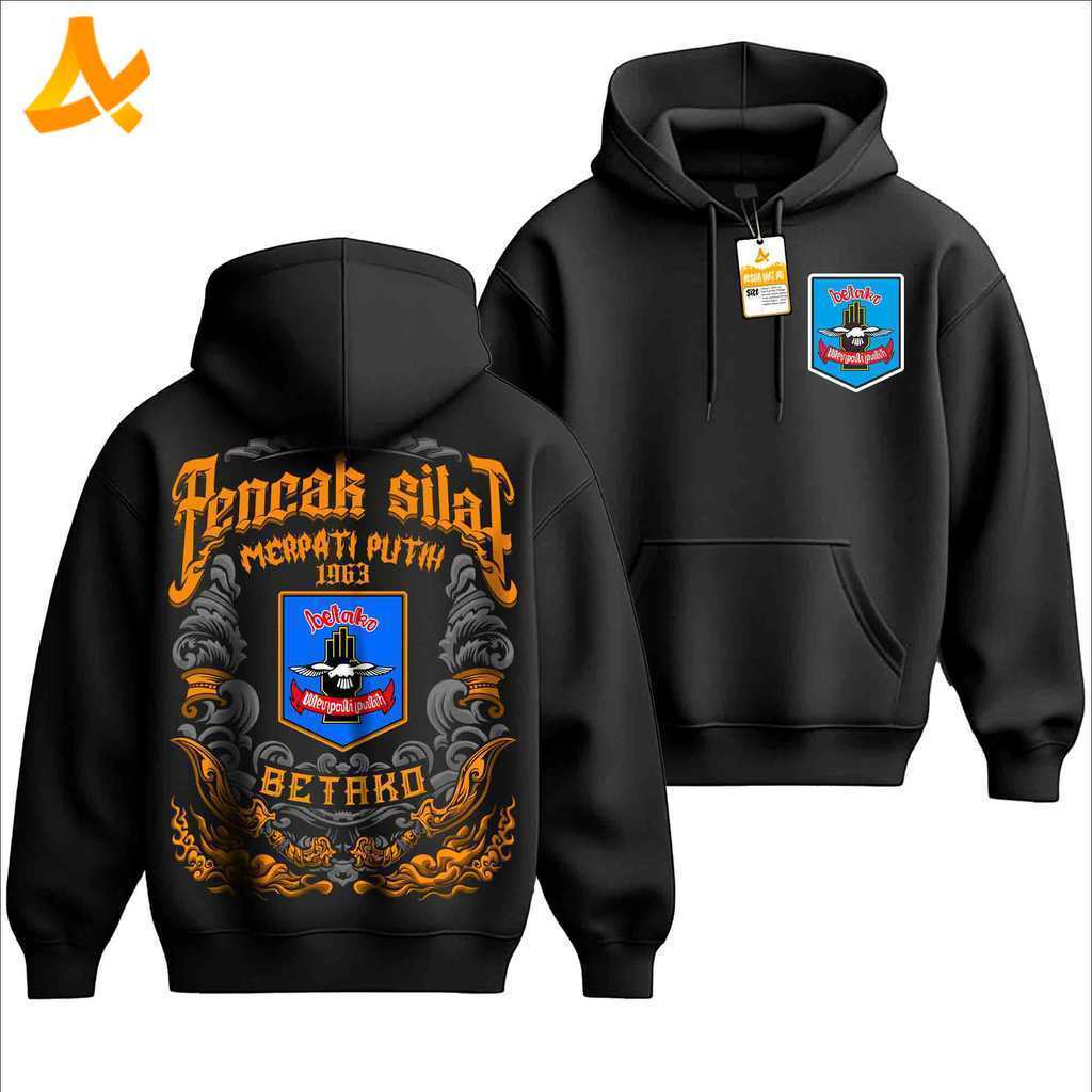 Jaket Hoodie Merpati Putih BETAKO 1963 Terbaru | Atasan Distro Kaos Silat MP Merpati Putih