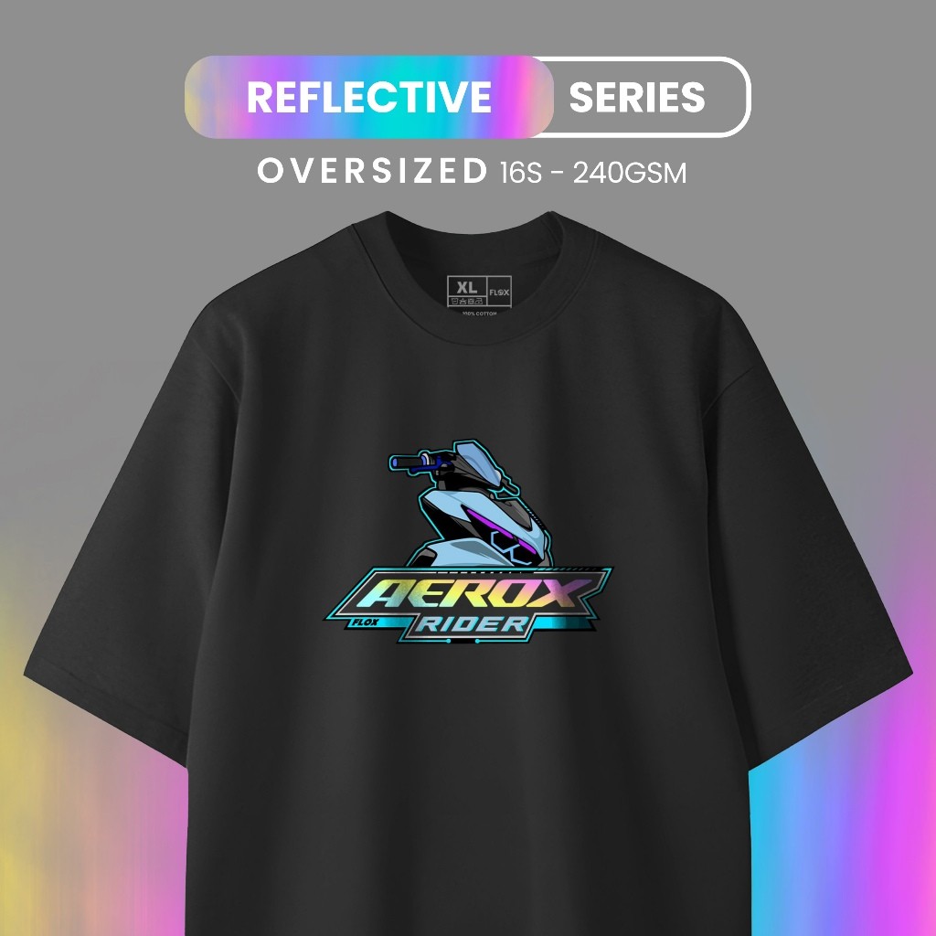 (COD) FLOX Kaos Motor Kaos Reflektif | Kaos Distro Oversize | Kaos Bwose Nyala | Kaos Racing OV-FRL 