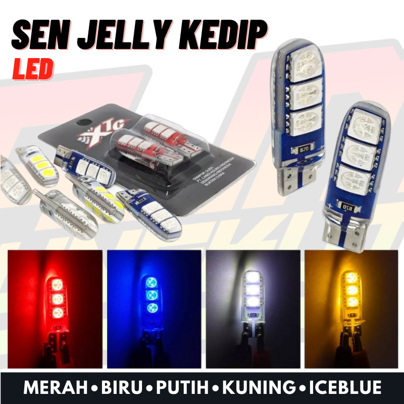 Lampu Sen Sein LED Jelly Kelap Kelip Strobo Thailook Variasi LED Besar Nyala Super Terang Universal 