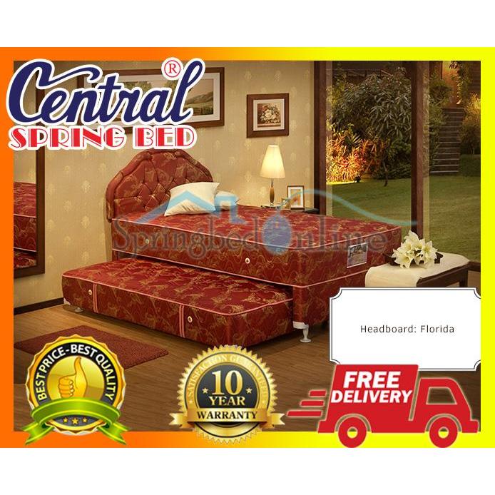 PROMO SPRINGBED CENTRAL 2IN1 DELUXE FLORIDA 120x200
